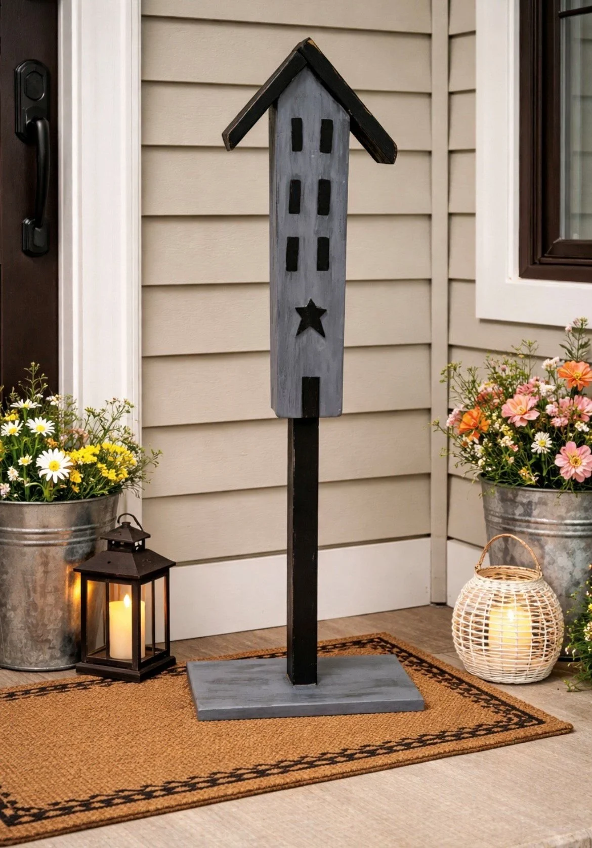 Wooden house porch decor