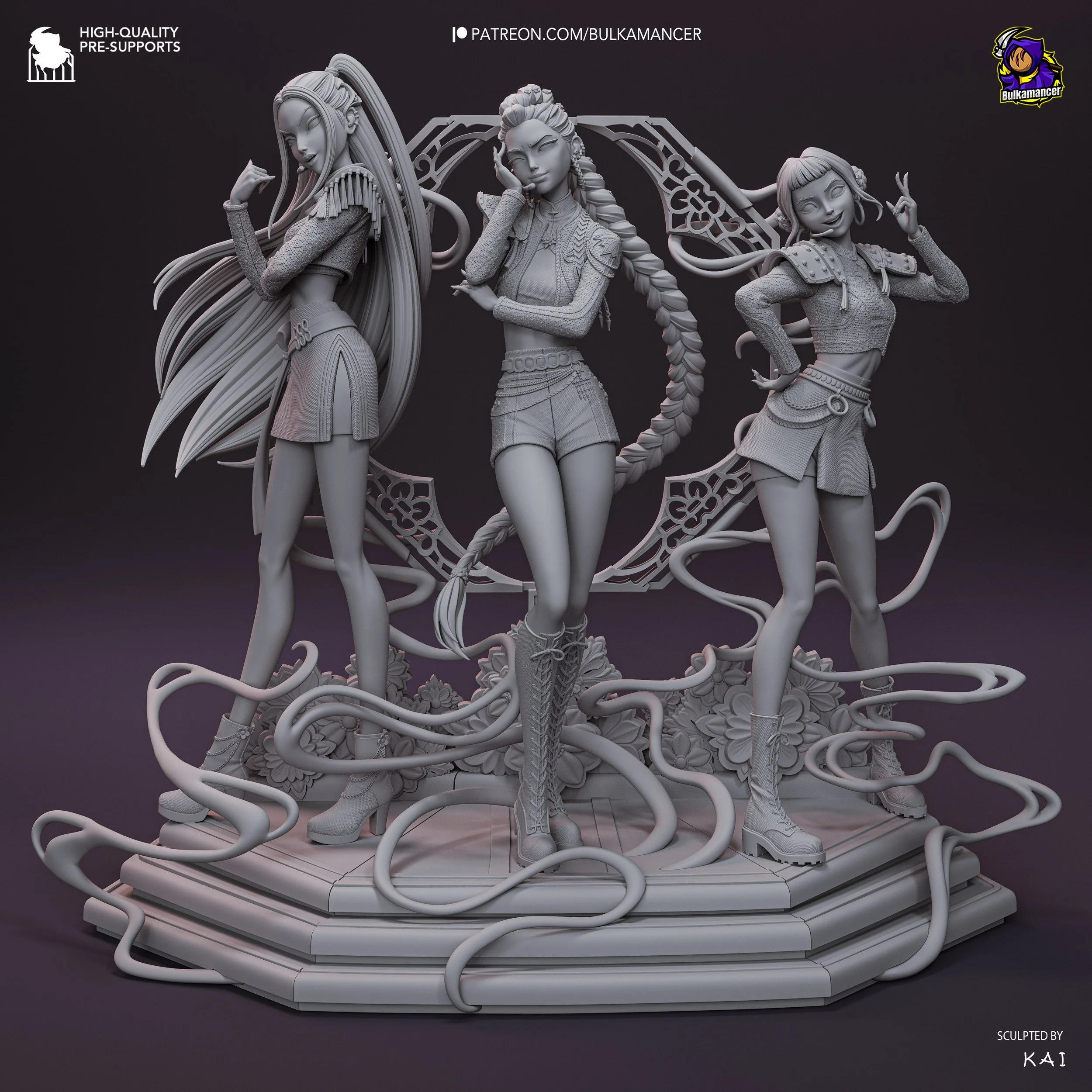 KPop Demon Hunters Diorama: Rumi, Mira, Zoey - Bulkamancer