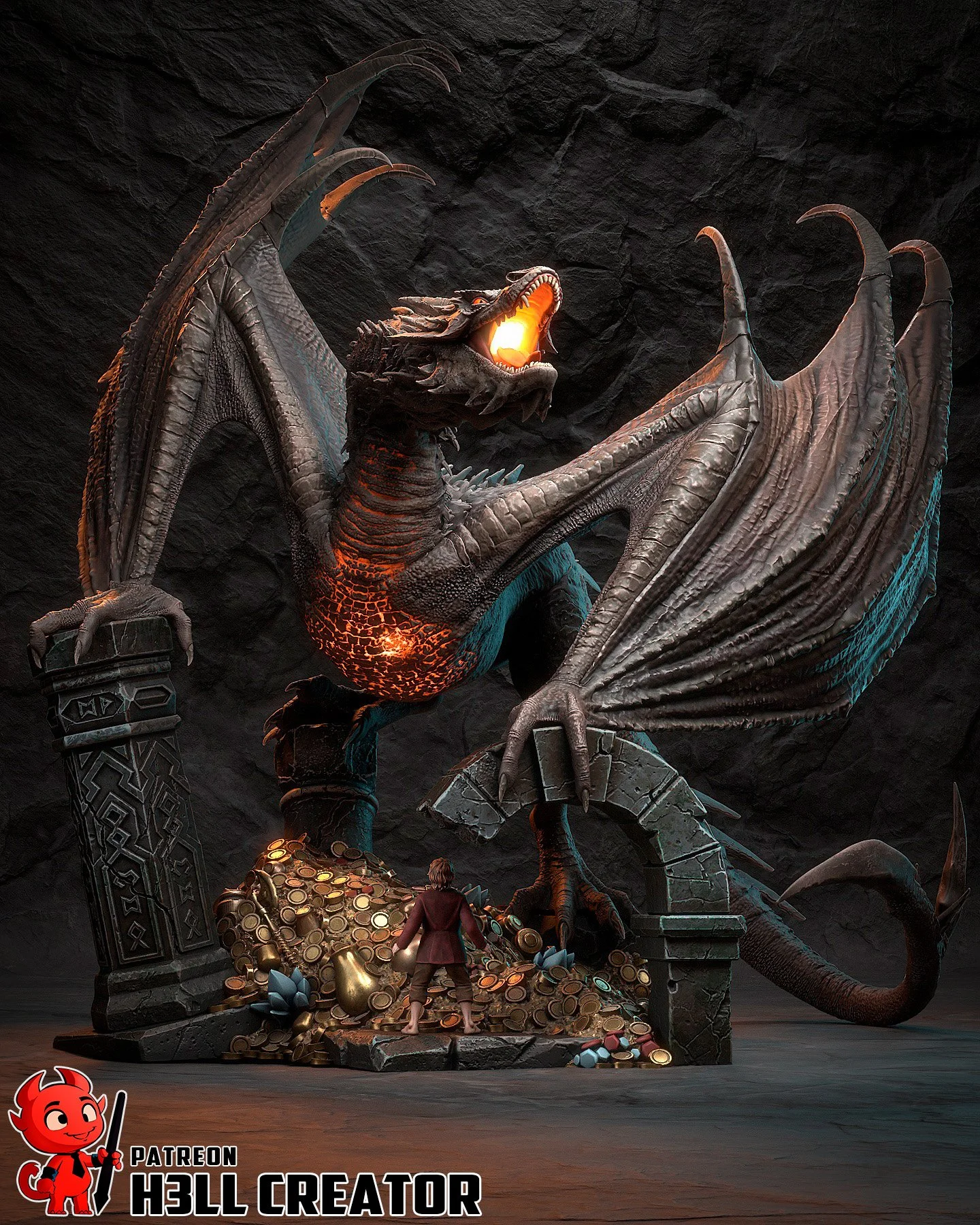 Smaug  - The Hobbit - H3llcreator - 1:32 Scale