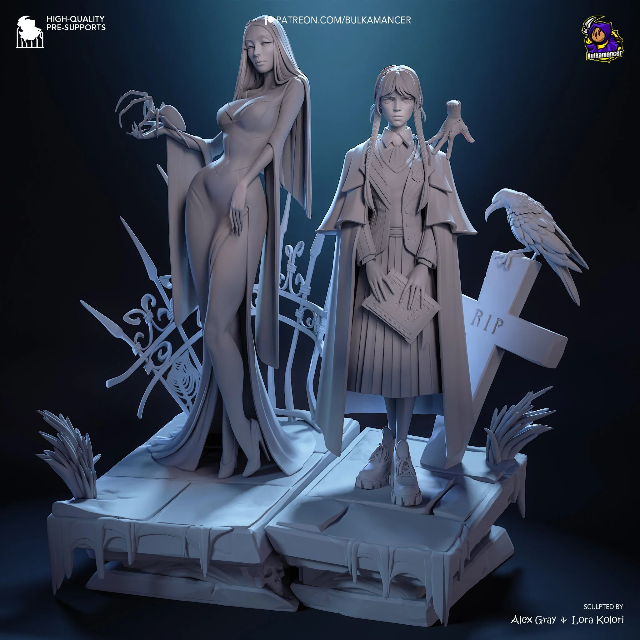 Gothic Duo Diorama: Addams Family  - Bulkamancer