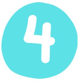 Blue circle with the white number 4 in the center