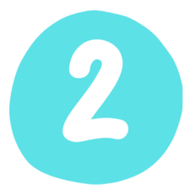 A blue circle with the number 2 in white centered inside.