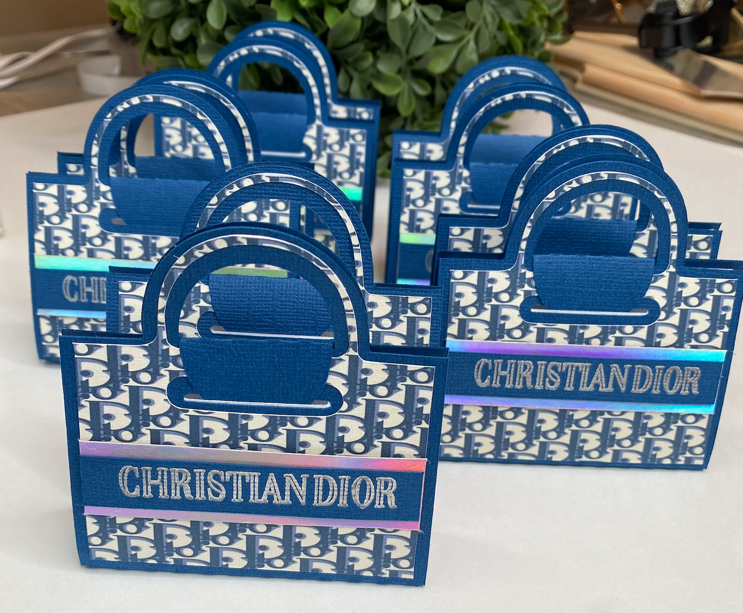 Dior Blue & Silver  Inspired Lip Balm Party Favors (Set of 10)