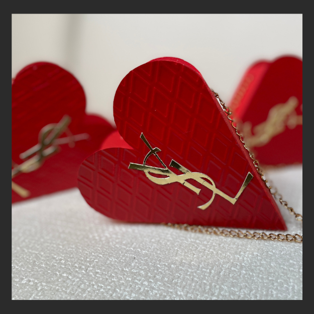 YSL Heart Shaped Inspired Favor Purses Sold in (Sets of 10 )