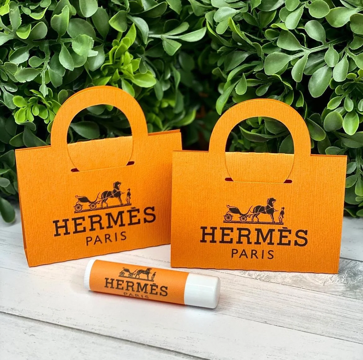 Hermes Inspired Lip Balm Party Favors (Set of 10)