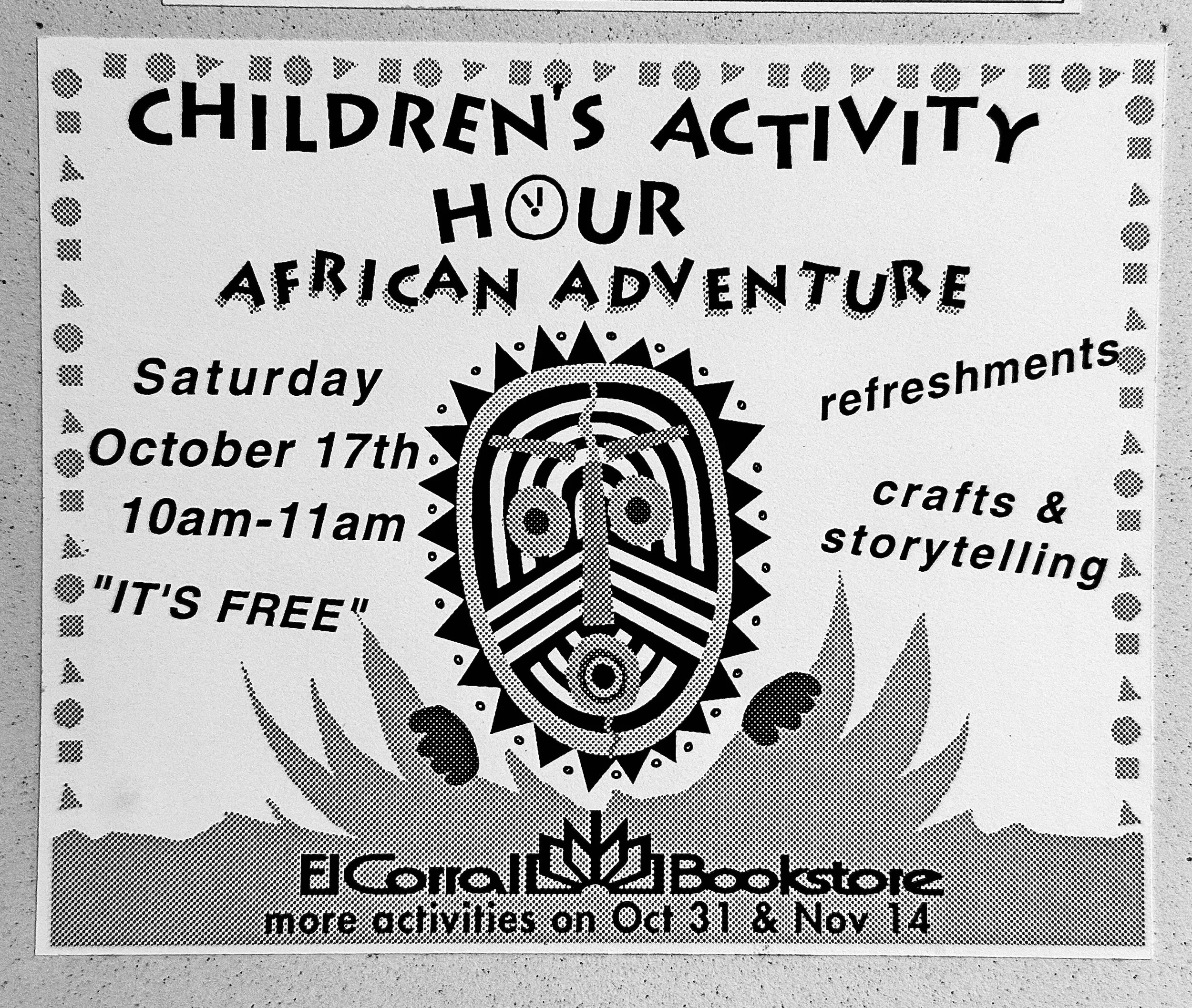 Children's Activity Hour  AD 1994 Adobe Illustrator 