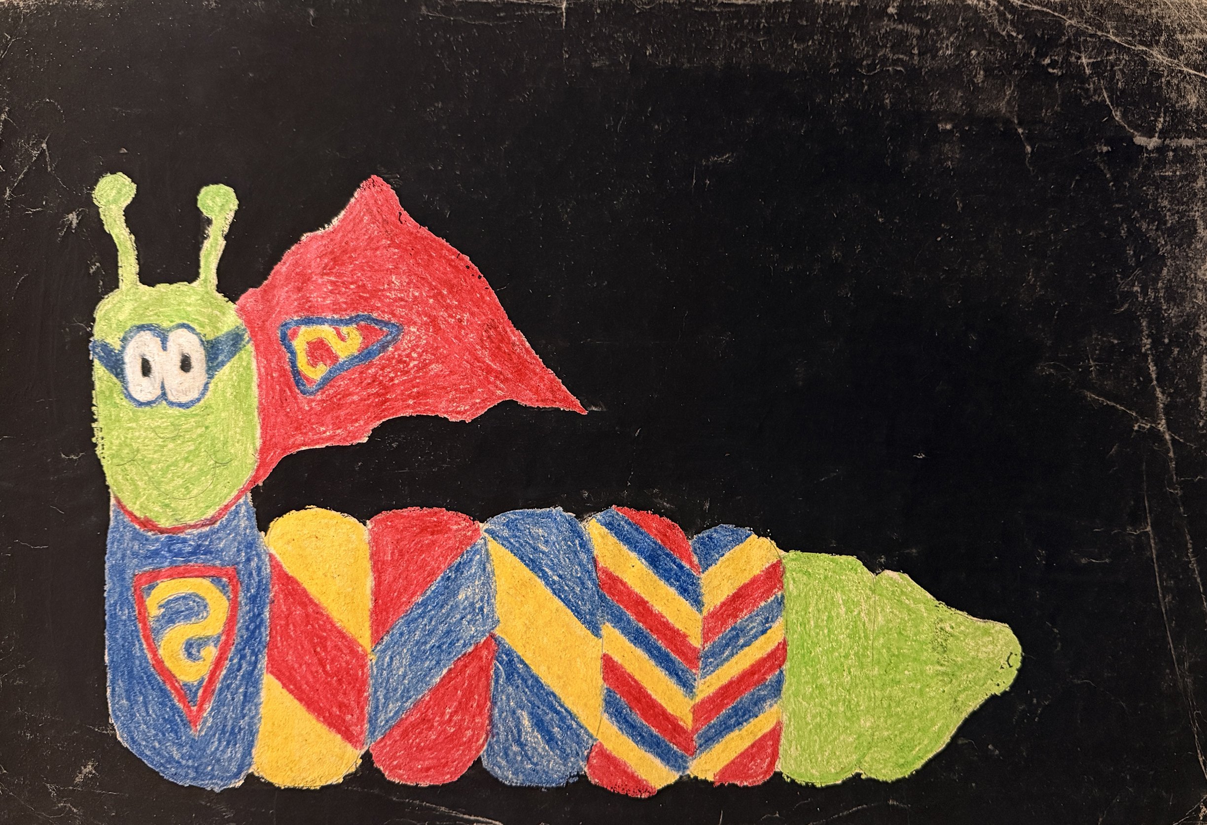 Super Worm  Crayon/ Water Colors 1981