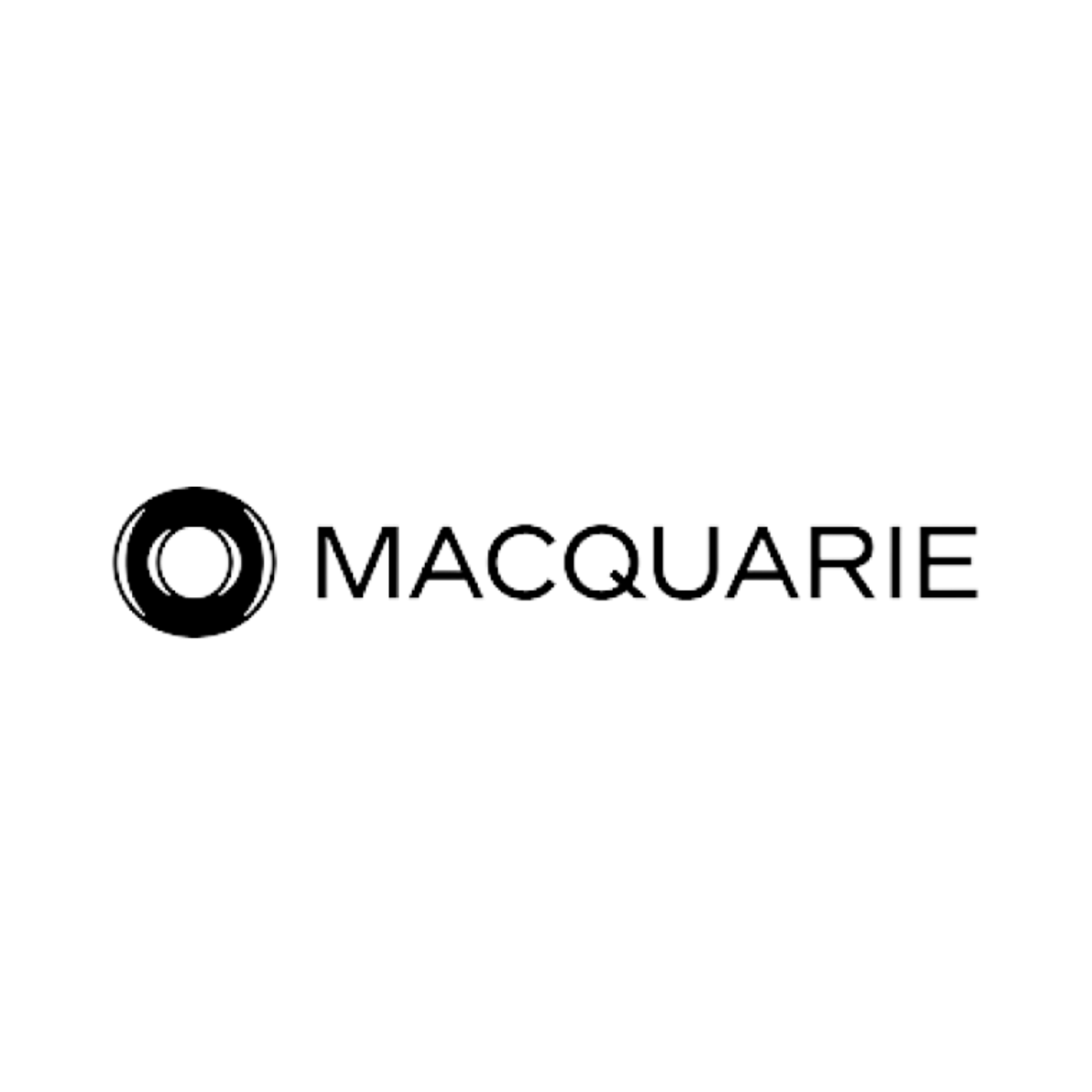 Black and white logo of Macquarie 