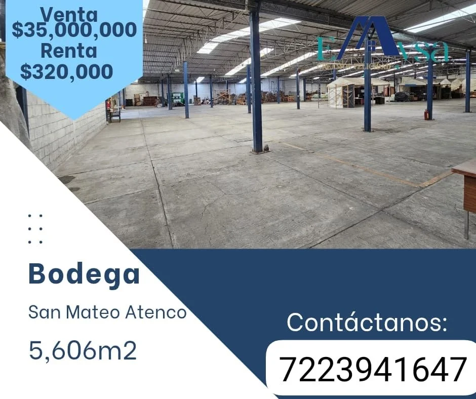 Bodega en Renta o Venta a una cuadra Av. Tollocan 