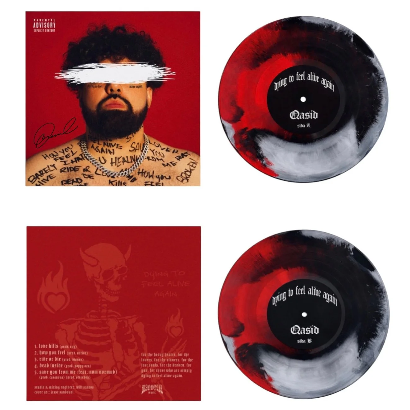 dying to feel alive again - Signed Swirl Vinyl