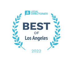 Legal Directorate Best of Los Angeles 2022 award badge with laurel wreath
