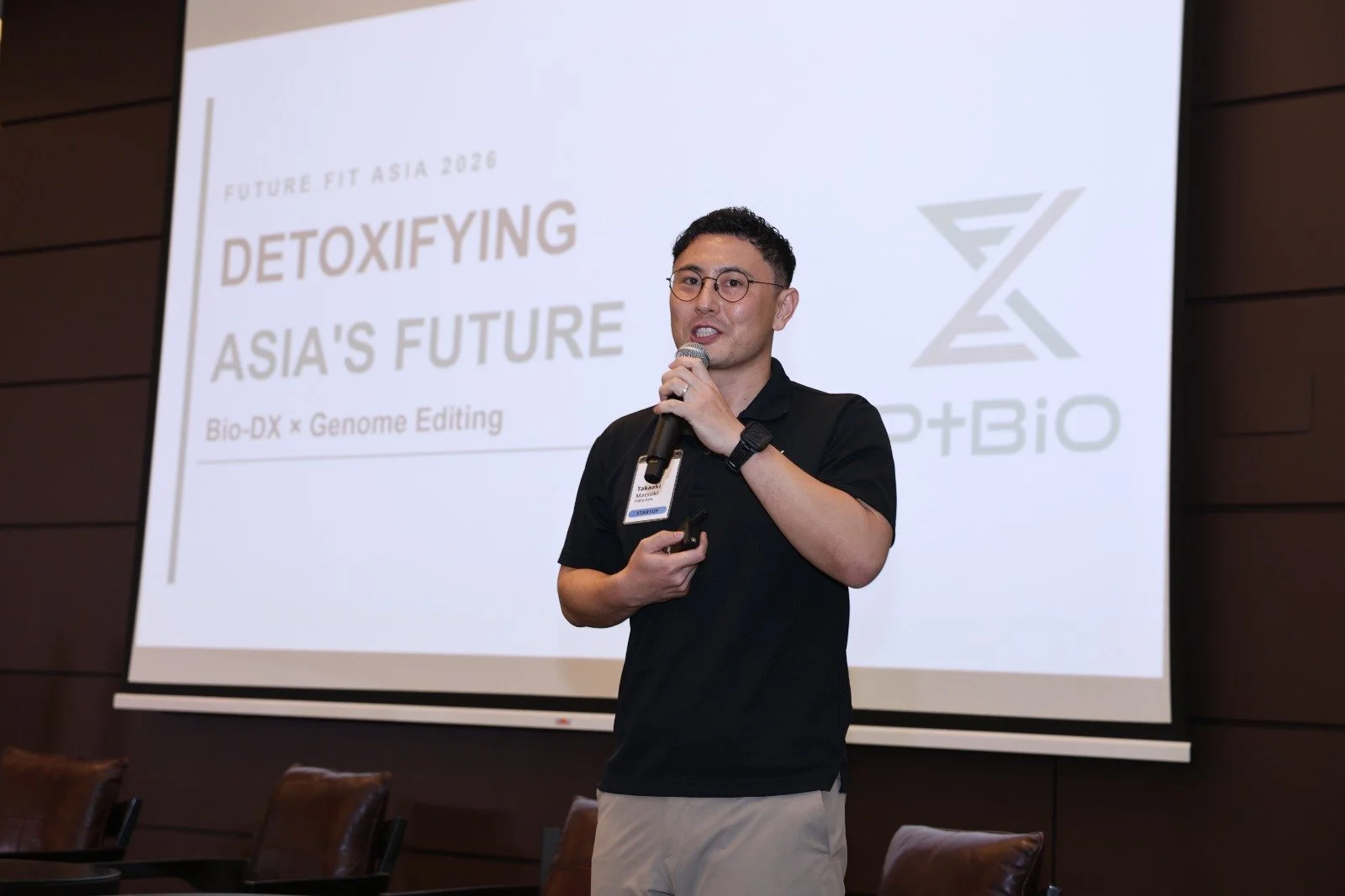 Takaaki Matsuki Delivers Pitch Presentation Representing PtBio Inc. at Future Fit Asia 2026