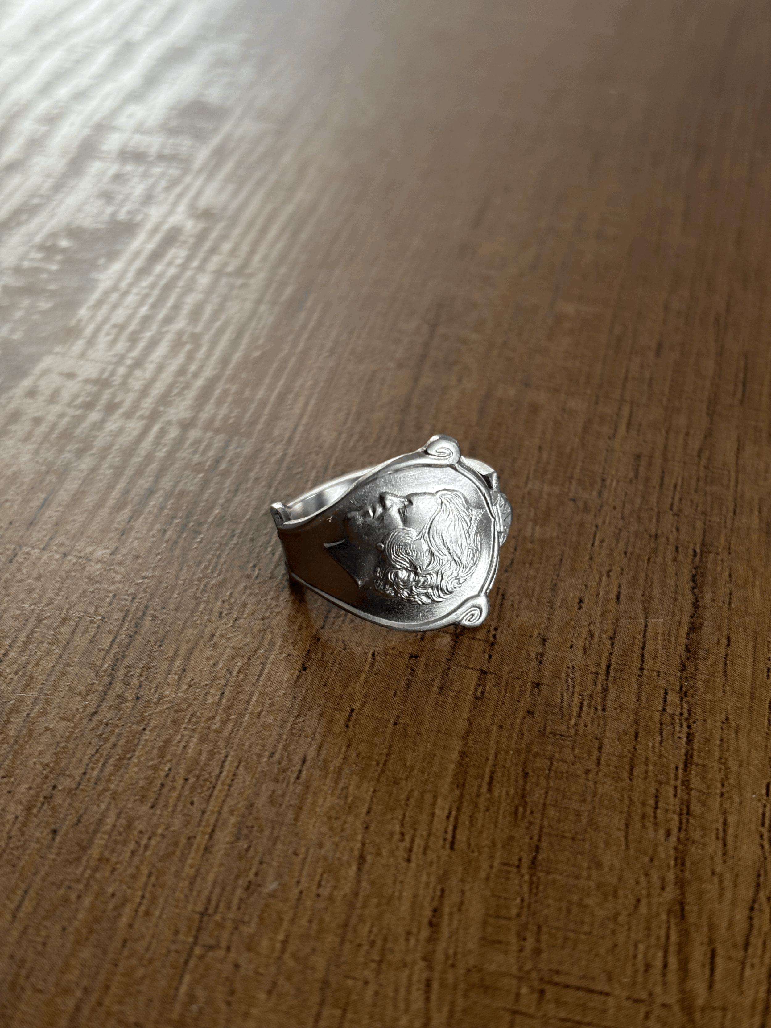 Silver Ring - Portrait Medallion | Size N