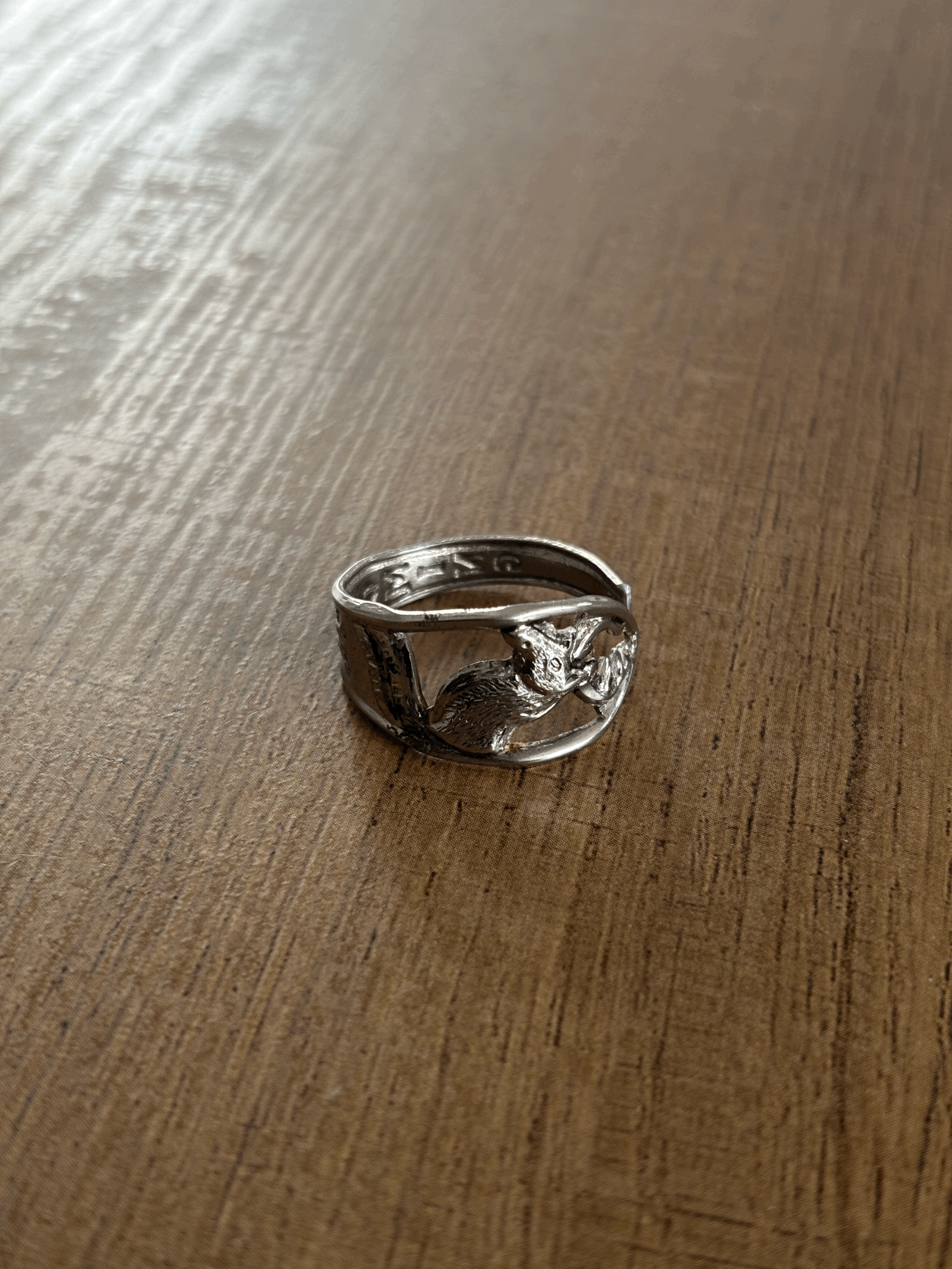 Silver Ring - Deer Motif | Size U