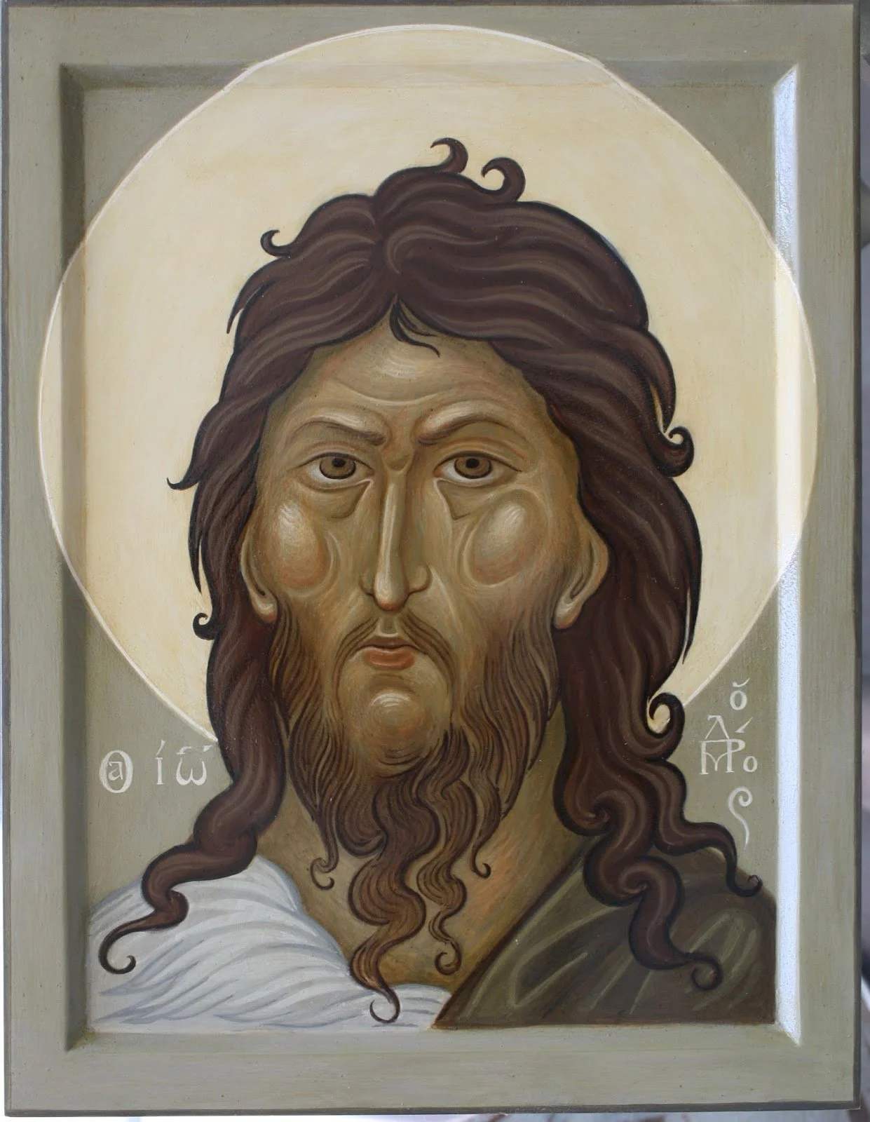2017 - St. John Forerunner
30.5 x 23.5 cm
Materials: Wooden panel, mineral pigments, and egg tempera.