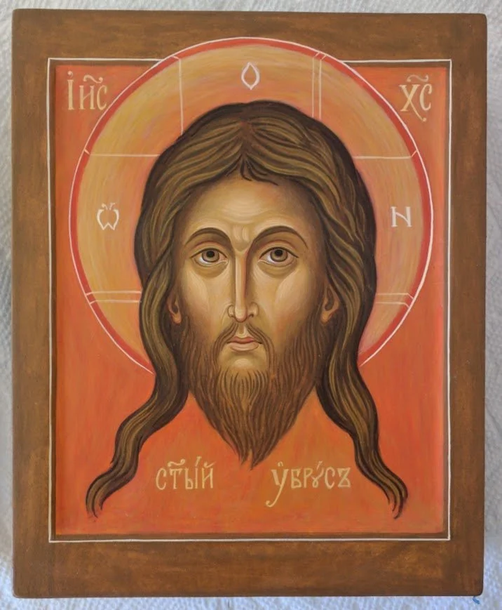 2018 - St. Eudokia
16 x 12.5 cm
Materials: Wooden panel, mineral pigments, egg tempera, and genuine gold leaves.