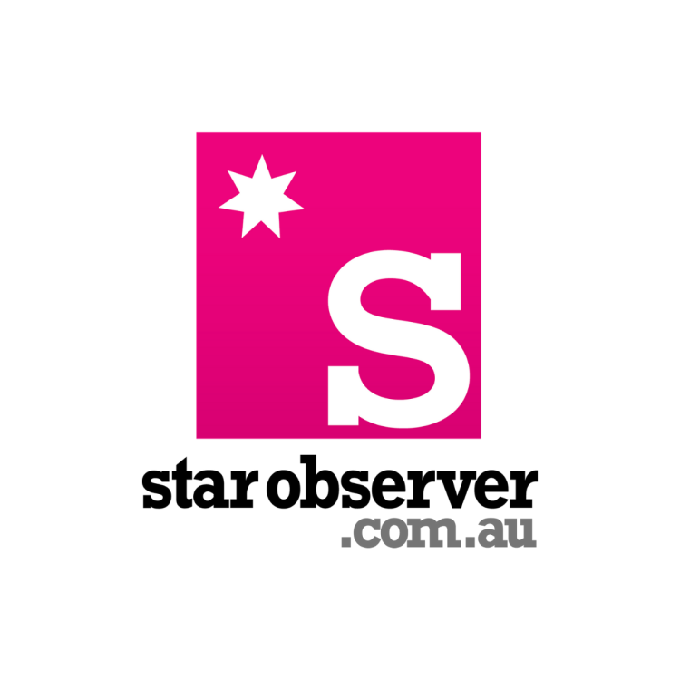 Star Observer logo with a pink square background, a white star, large white letter 'S', and black and gray text reading 'starobserver.com.au'.
