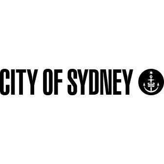 Text reading 'City of Sydney' with a circular logo featuring a ship, star, and water symbol.