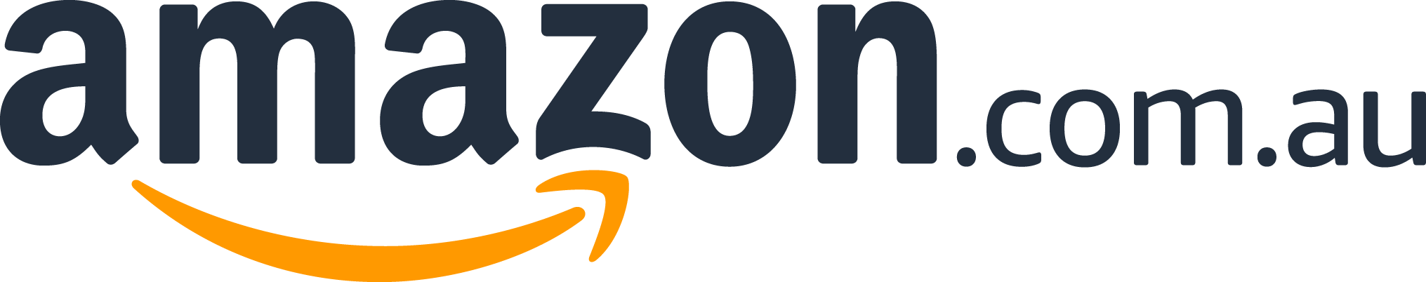Amazon logo with orange arrow underneath connecting the letters.