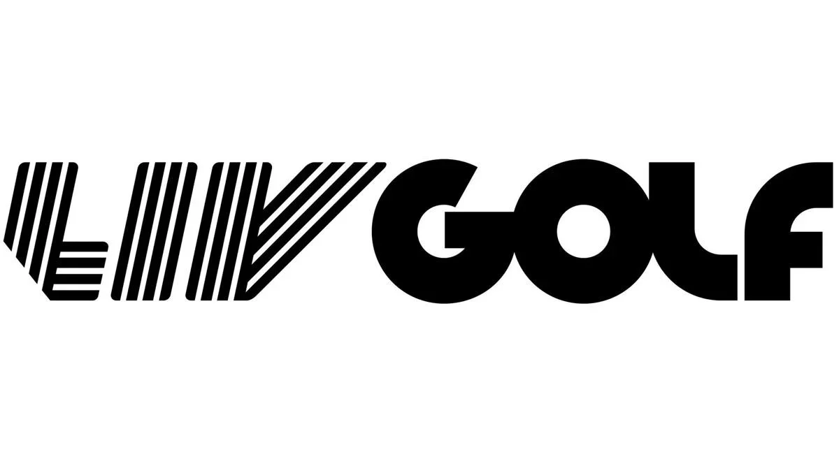 Stylized text spelling 'Live Golf' in black, with 'Live' featuring striped design elements and 'Golf' in bold, solid letters.