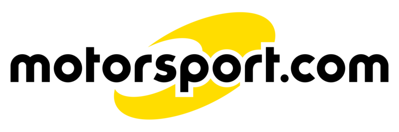 Motorsport.com logo with black text and yellow swirl design.