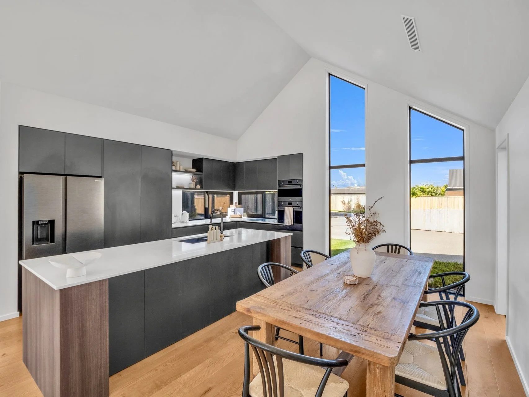 renovated kitchen and dining room