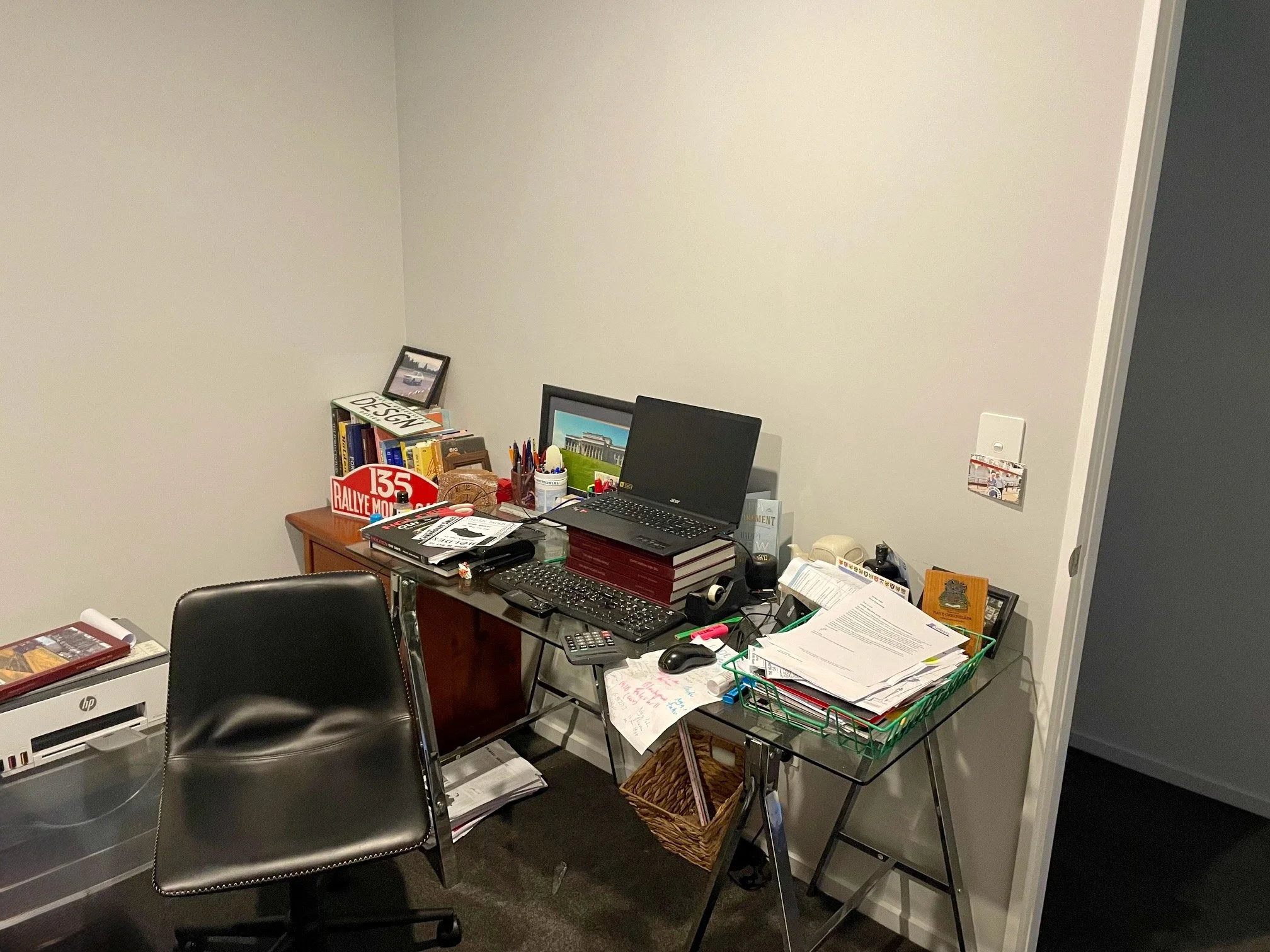 pre-renovation home office