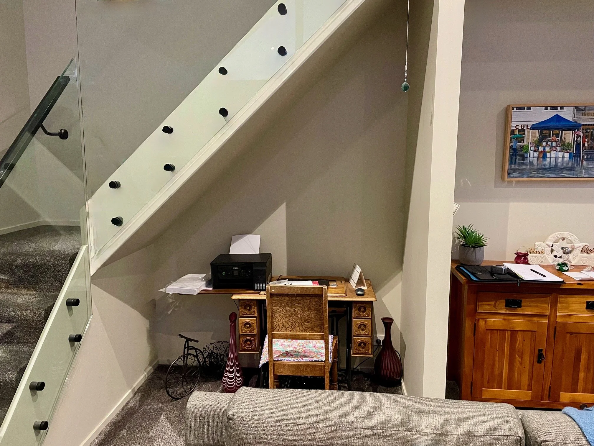 pre-renovated home office