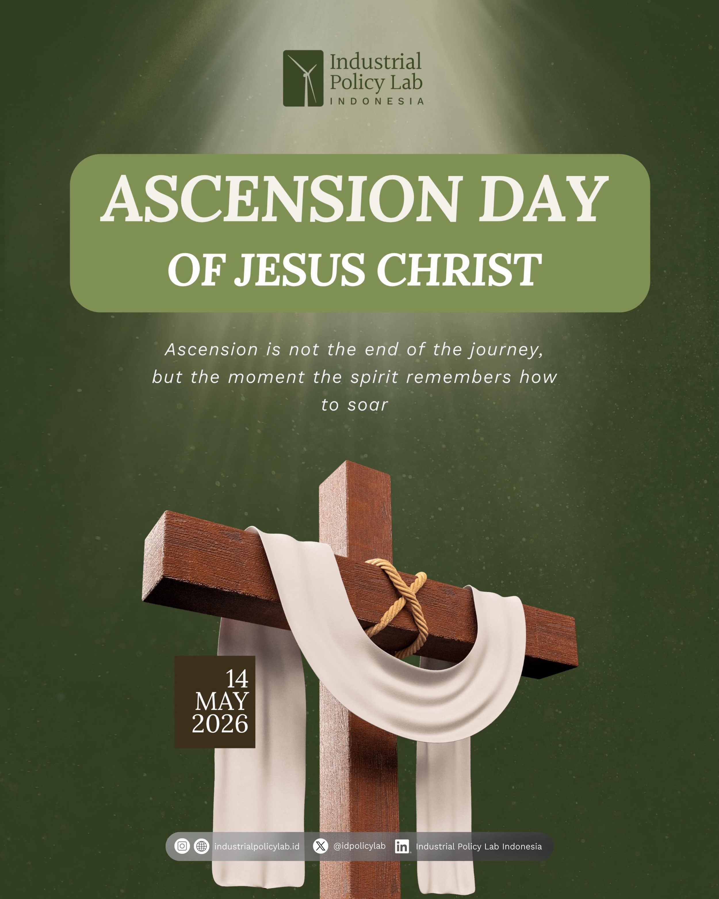 Wishing a peaceful Ascension Day to everyone who celebrates.

=======================
Follow us
Instagram/website: @industrialpolicylab.id
X: @idpolicylab