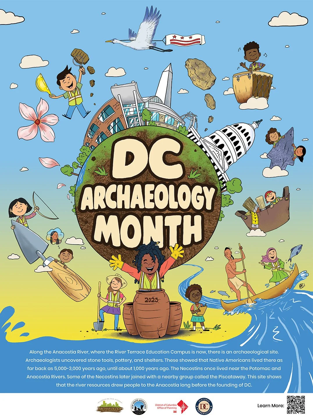 DC Archaeology Month Poster Illustration