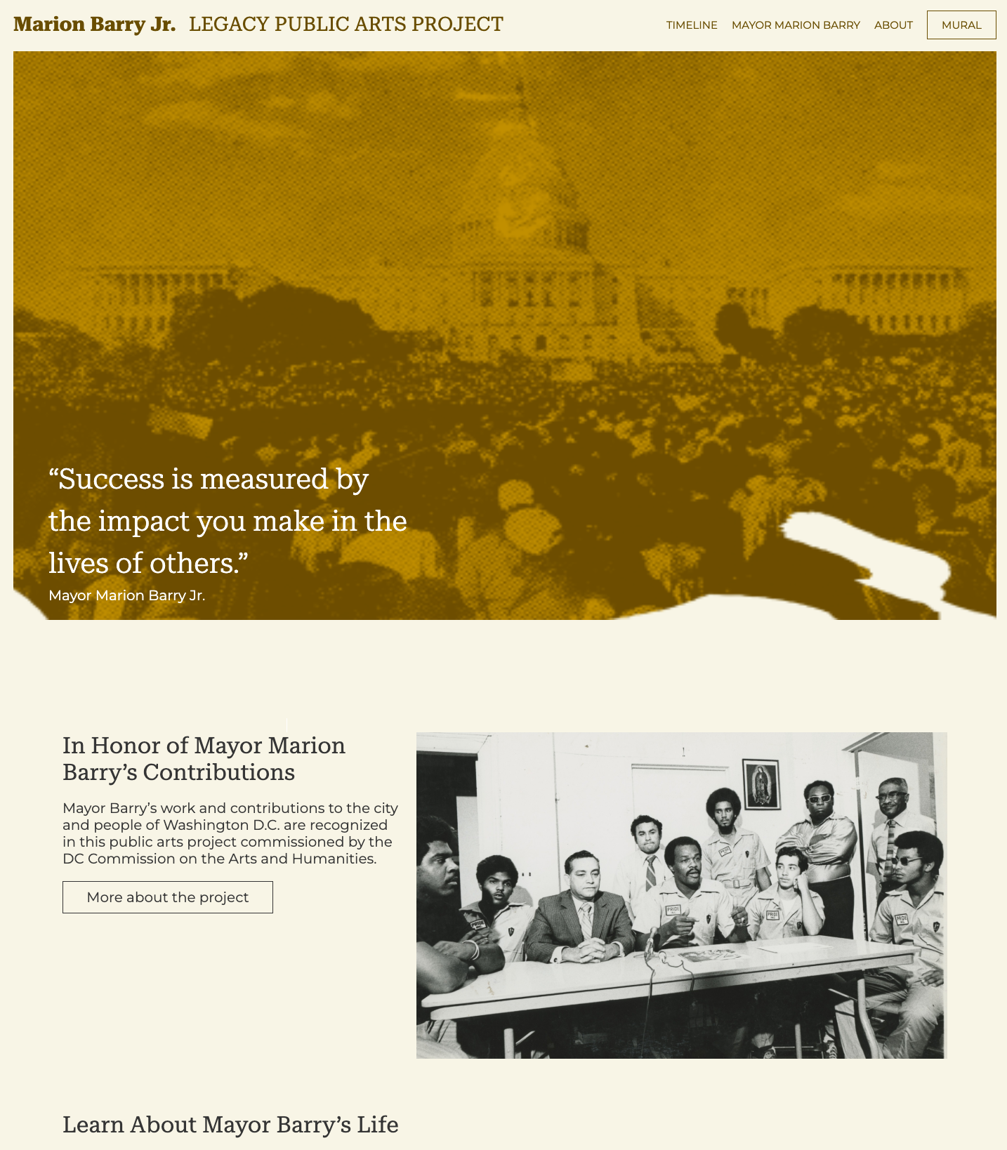 Image of the website homepage