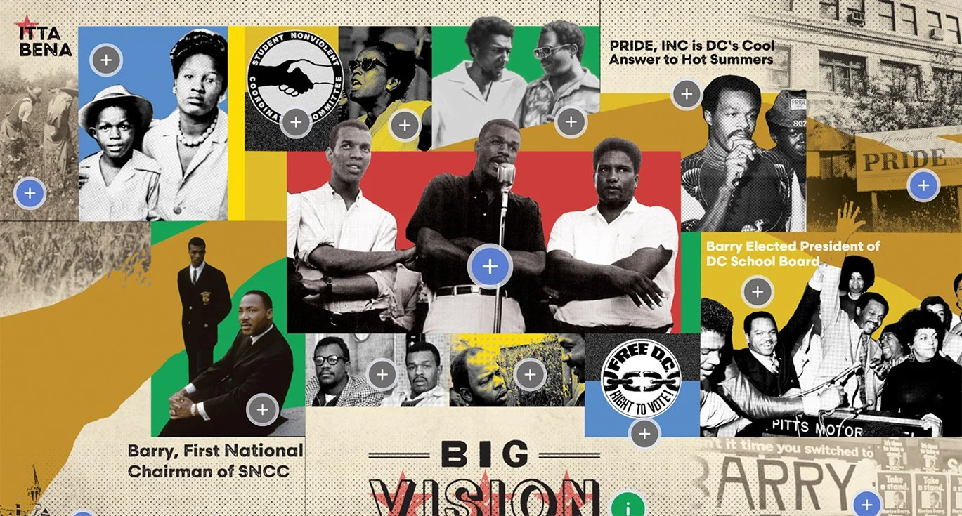 Screenshot of interactive timeline