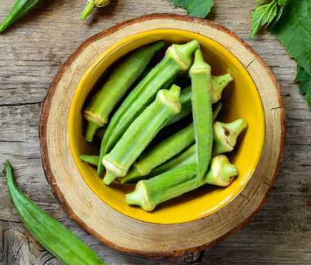 Fresh okra — the plant behind our deeply hydrating Okra Serum.