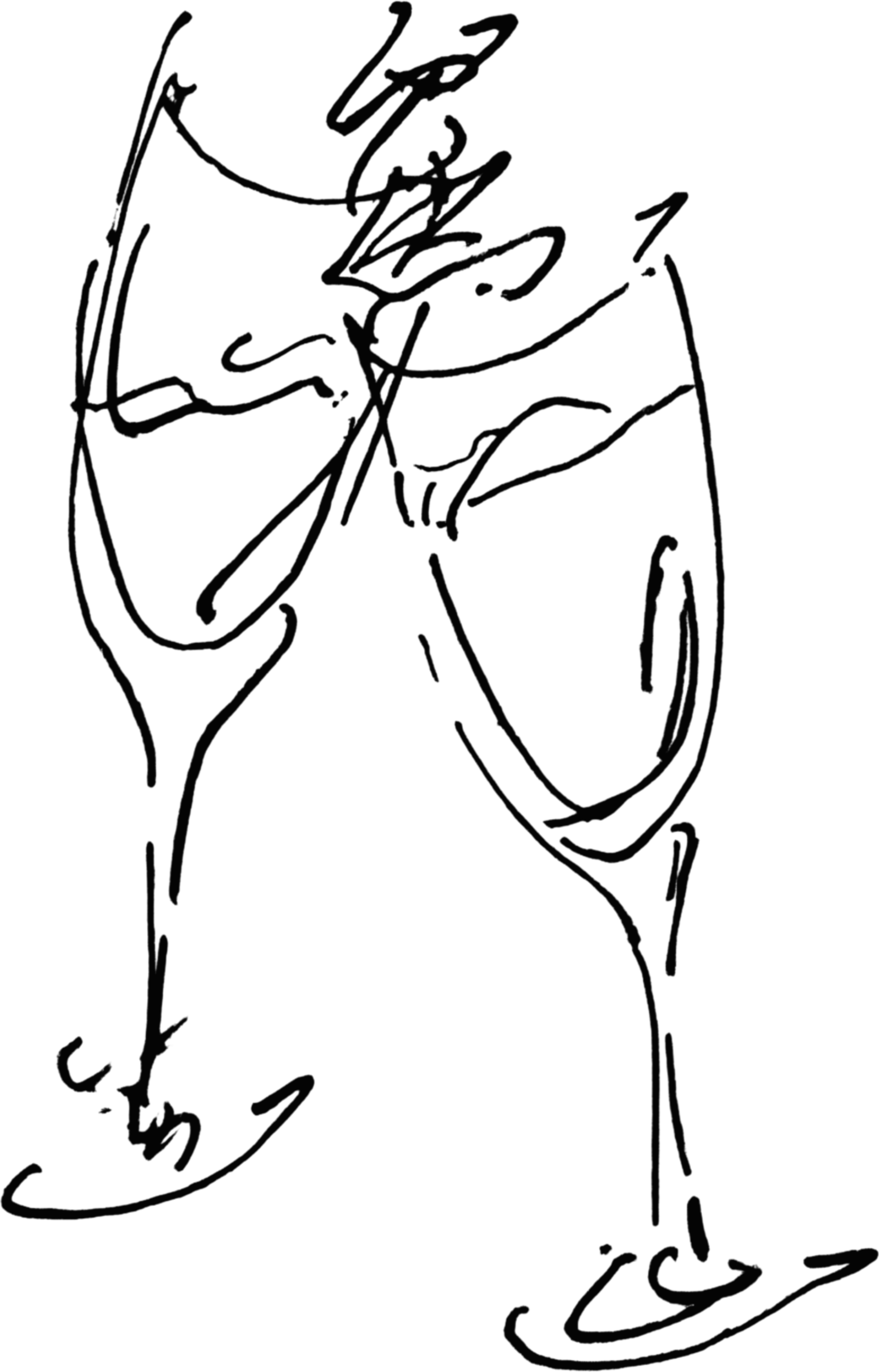 A line drawing of a person standing with their right hand touching their face and their left arm hanging down. The person appears to be wearing a shirt and pants, and their facial features are not detailed.