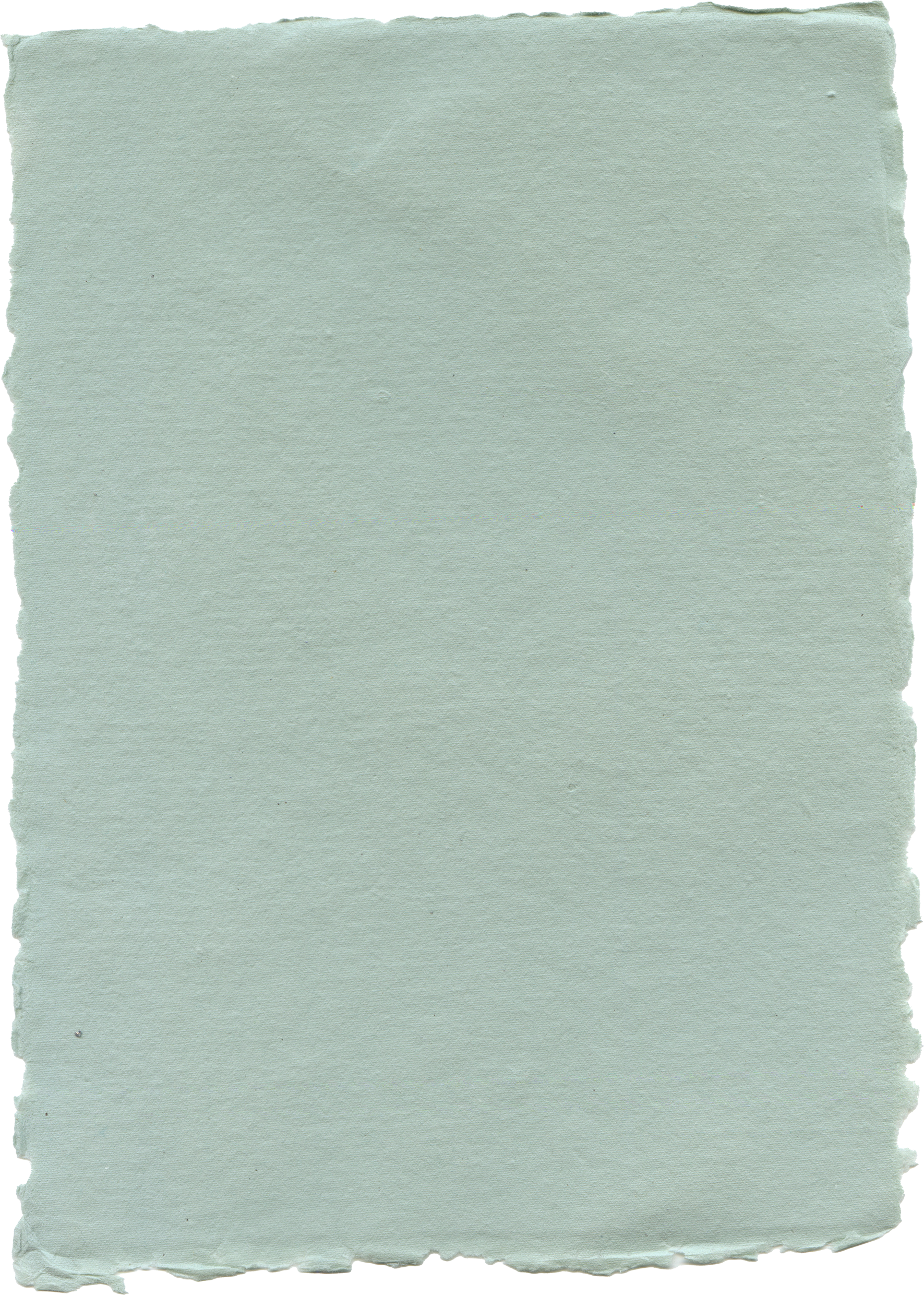A blank, textured piece of light green paper with rough edges.