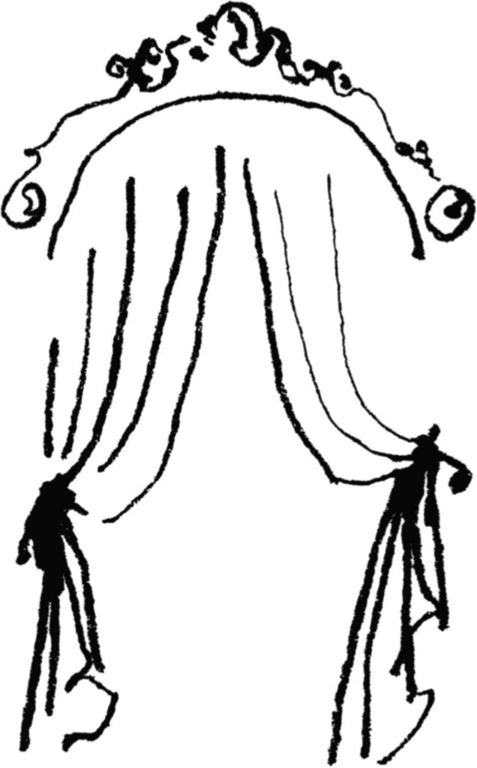 A woman with long hair, wearing a dress, standing with her back turned, arms raised and hands touching her head.