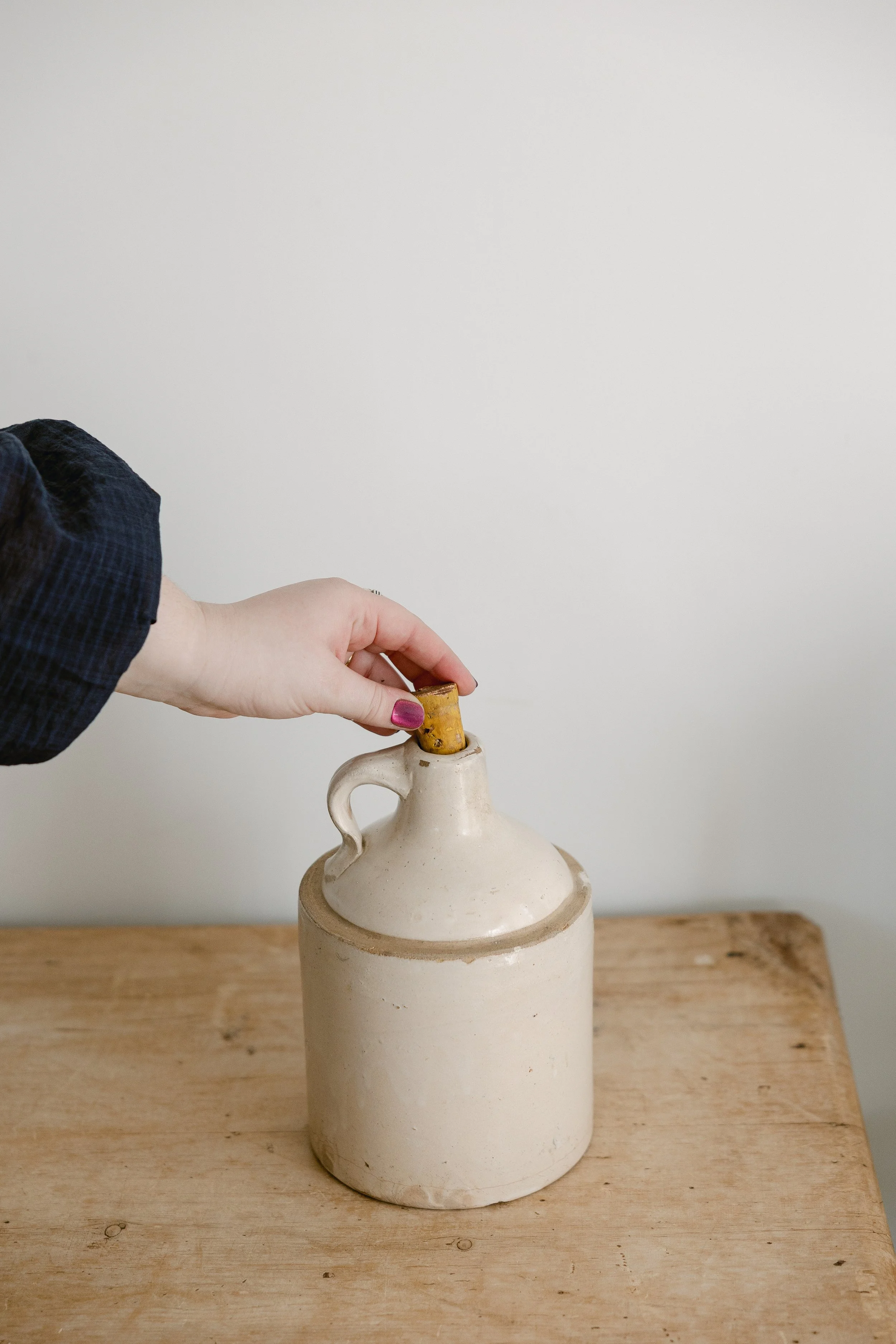 Antique Stoneware Whiskey Jug