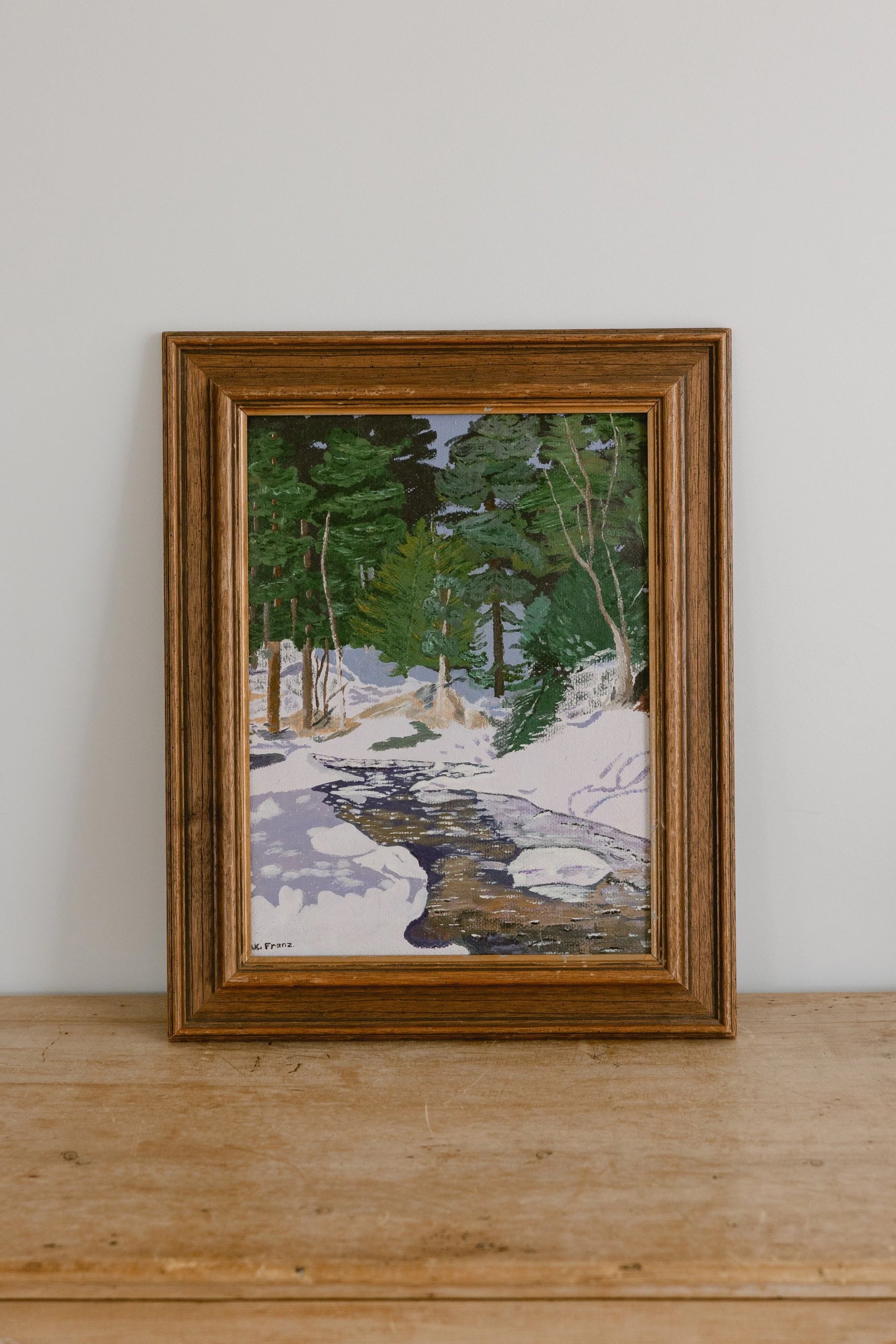 "Snowy River" Vintage Painting