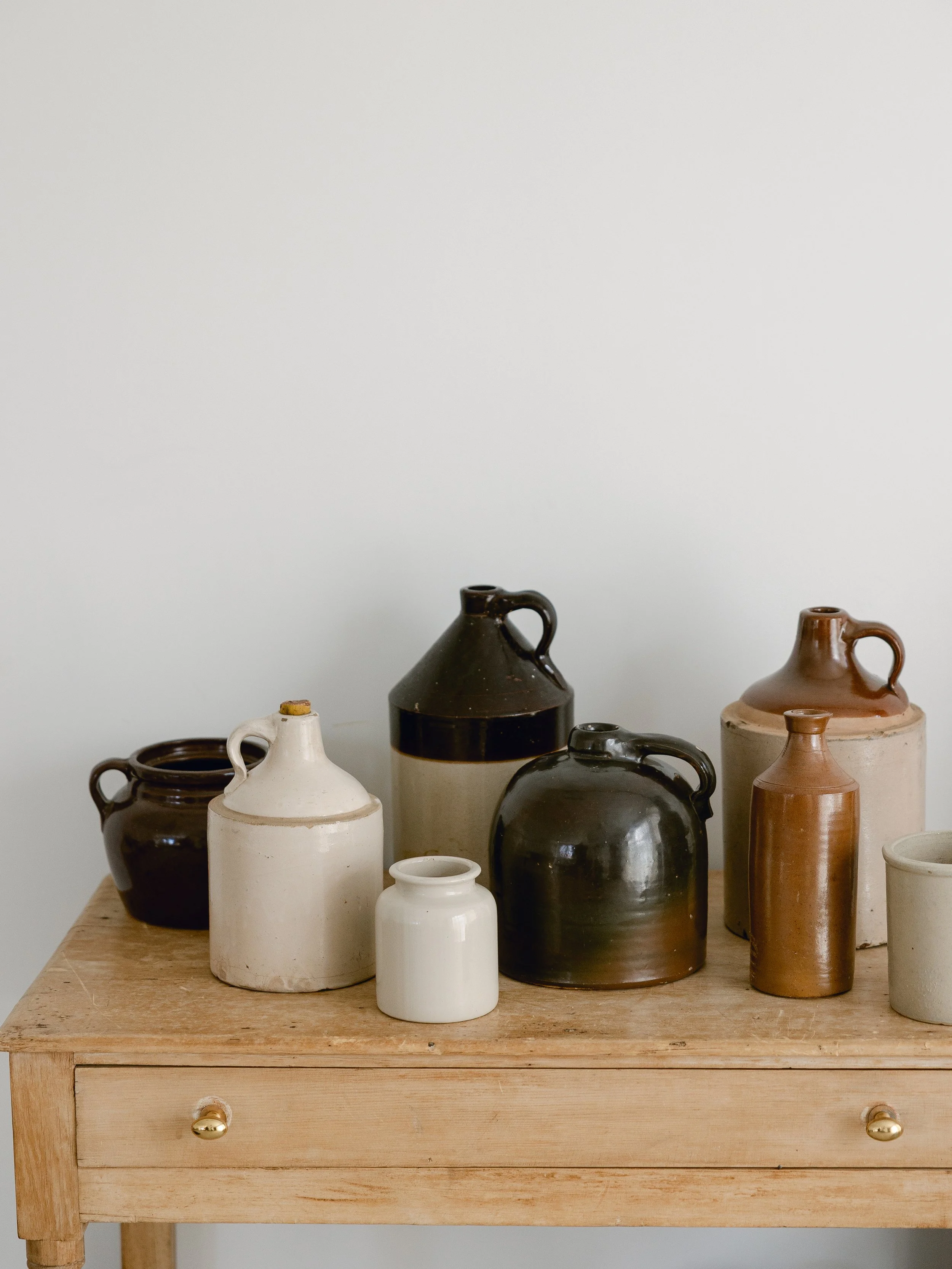 Antique Stoneware Whiskey Jug