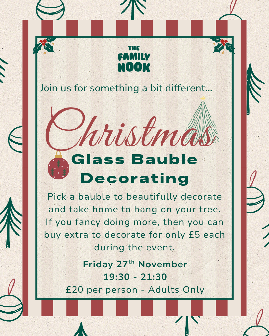 Christmas Glass Bauble Decorating