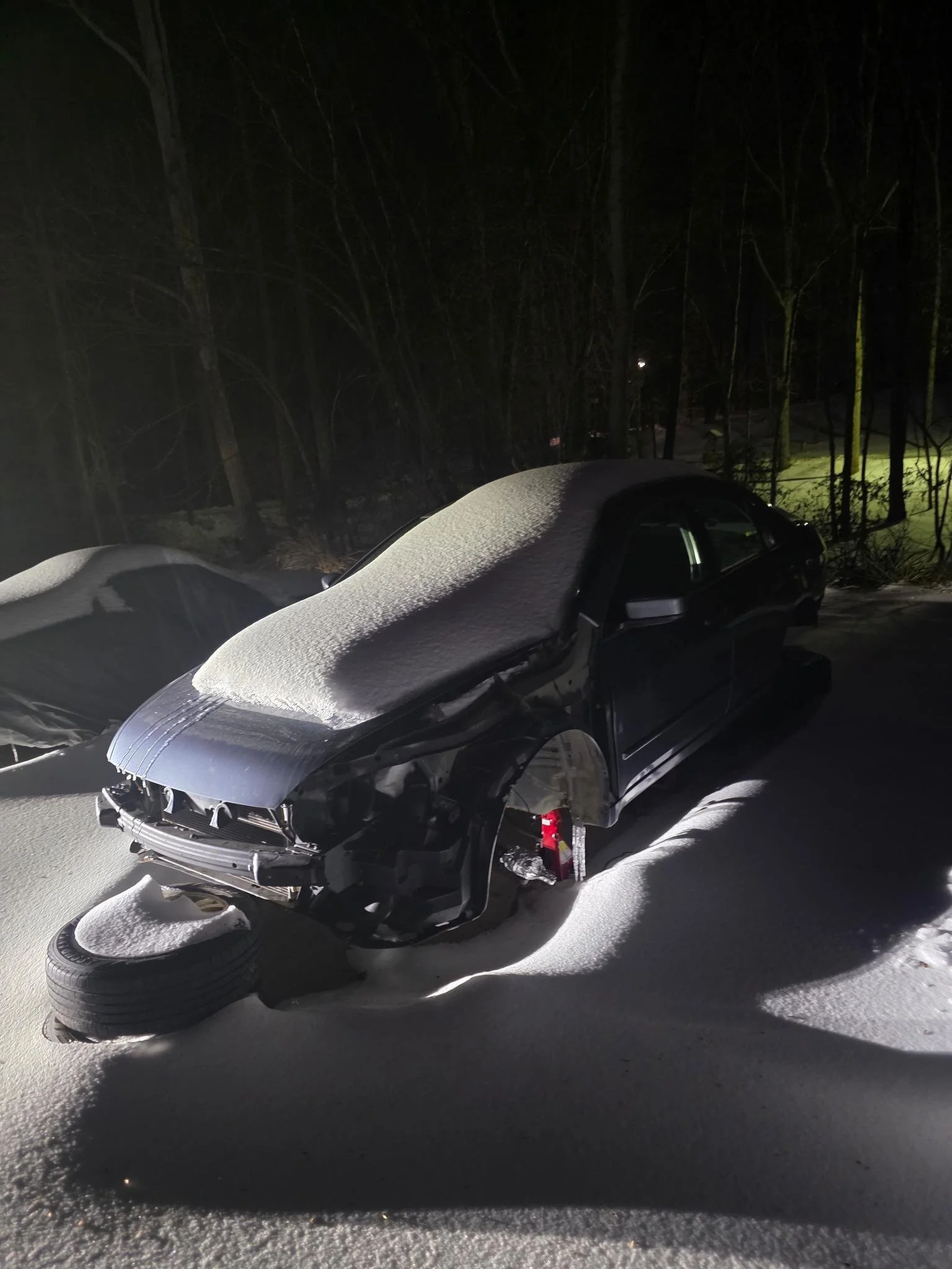 First steps at preparing a 2007 Honda Accord for the 24 hours of Lemons, delayed by snow