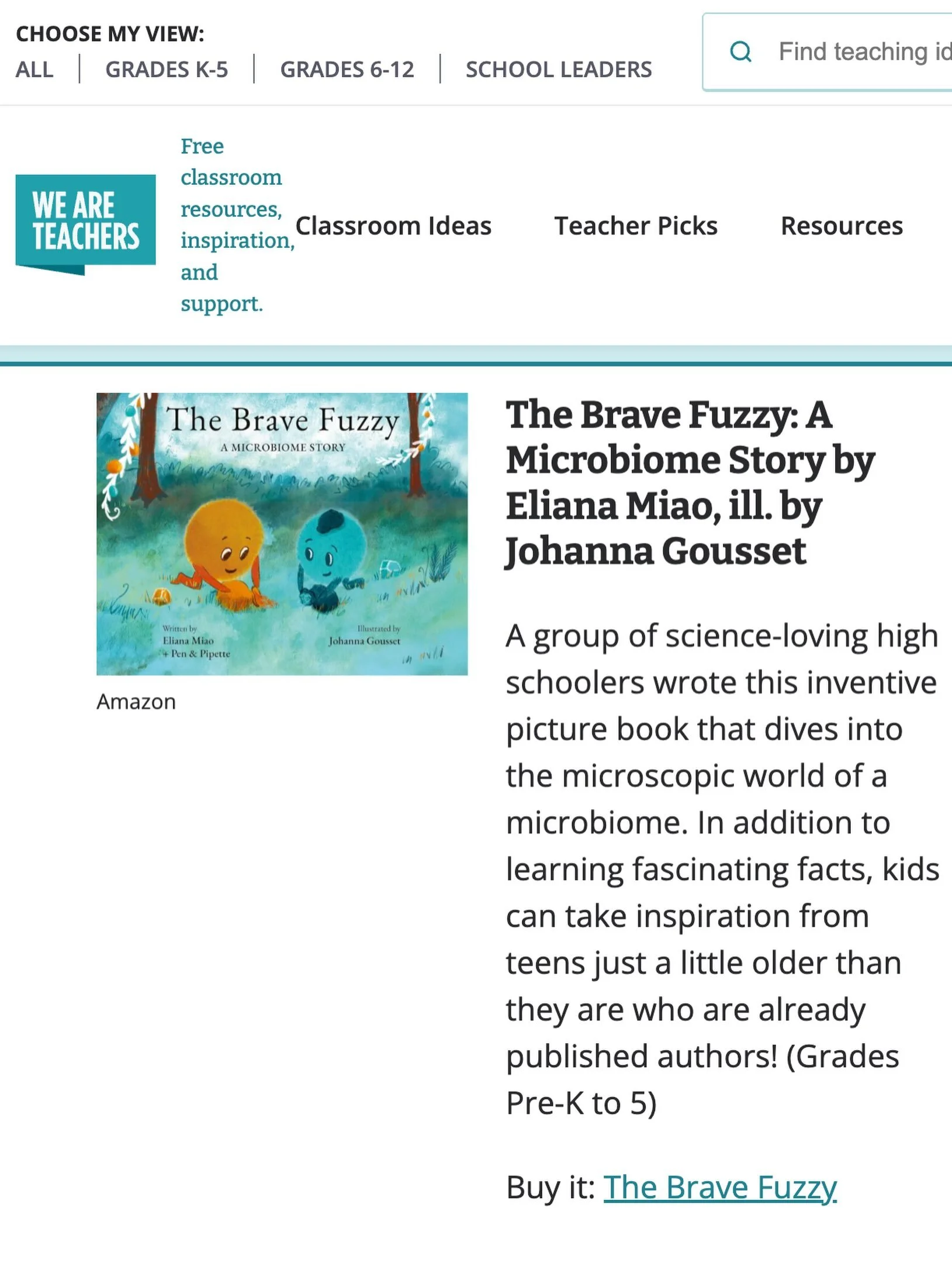 Fun surprise to find out we&rsquo;re featured on We Are Teachers &ldquo;The Best New Books Coming in September 2026 for Kids and Teens&rdquo; - read more at link below.

 https://www.weareteachers.com/new-books-september/