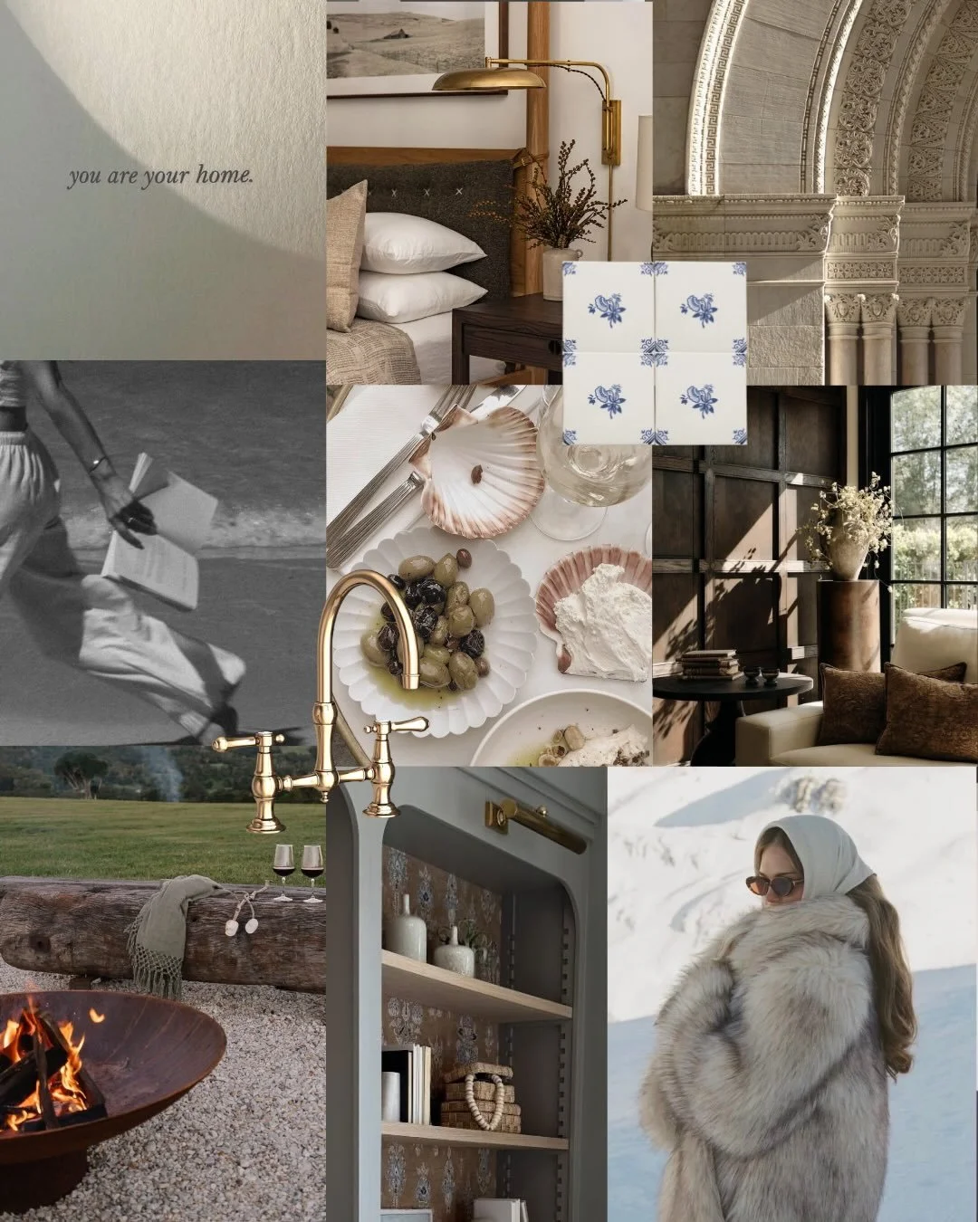 FEB &bull; somewhere in between winter and spring ☁️ lately I&rsquo;m inspired by natural light, rich wood tones, powdery blues, subtle details, and living with intention. this month I&rsquo;m looking forward to a much needed girls trip to Aspen 🤍

