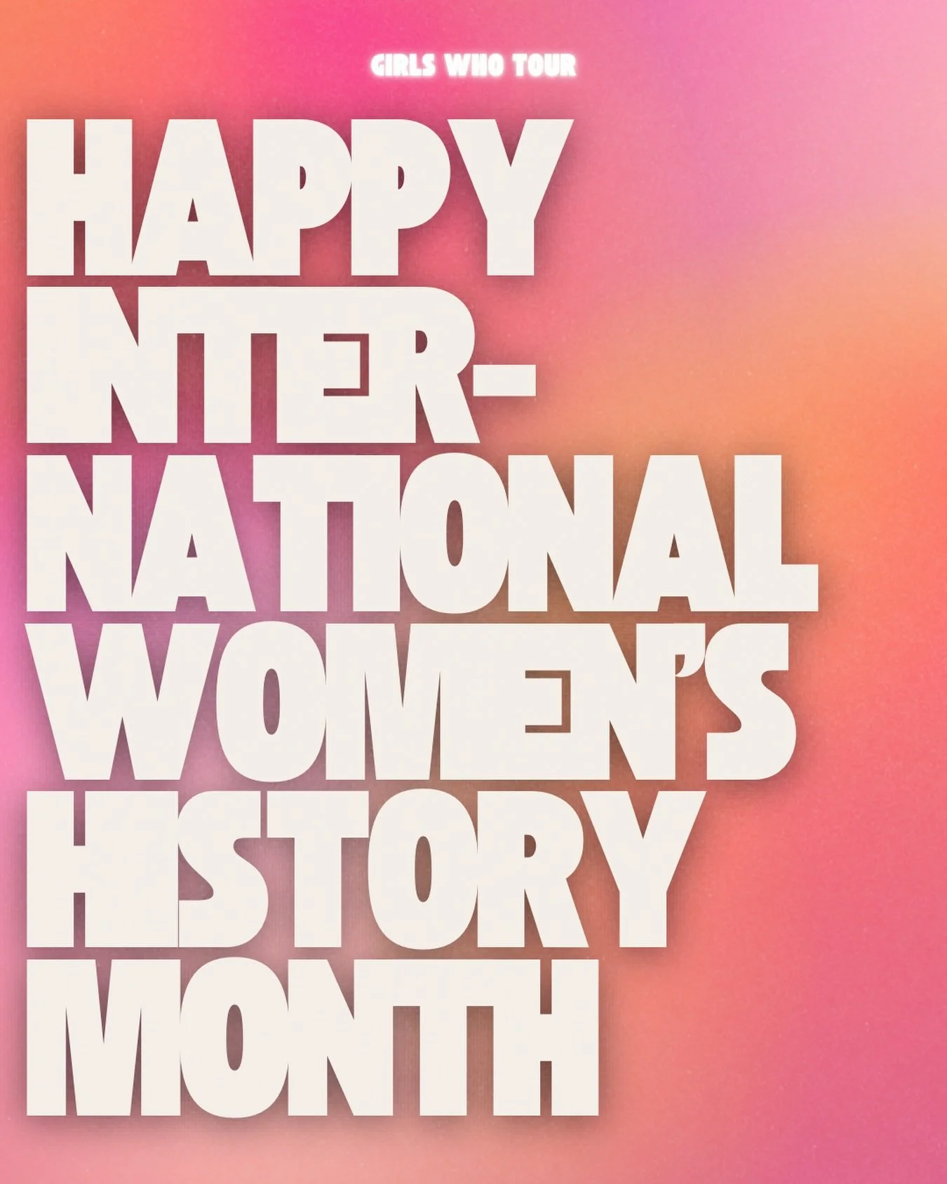 happy women&rsquo;s history month from the girls to you 🩷 

thankful for those who came before us who did everything they could to make space for us in this community. here&rsquo;s to more women in music !!