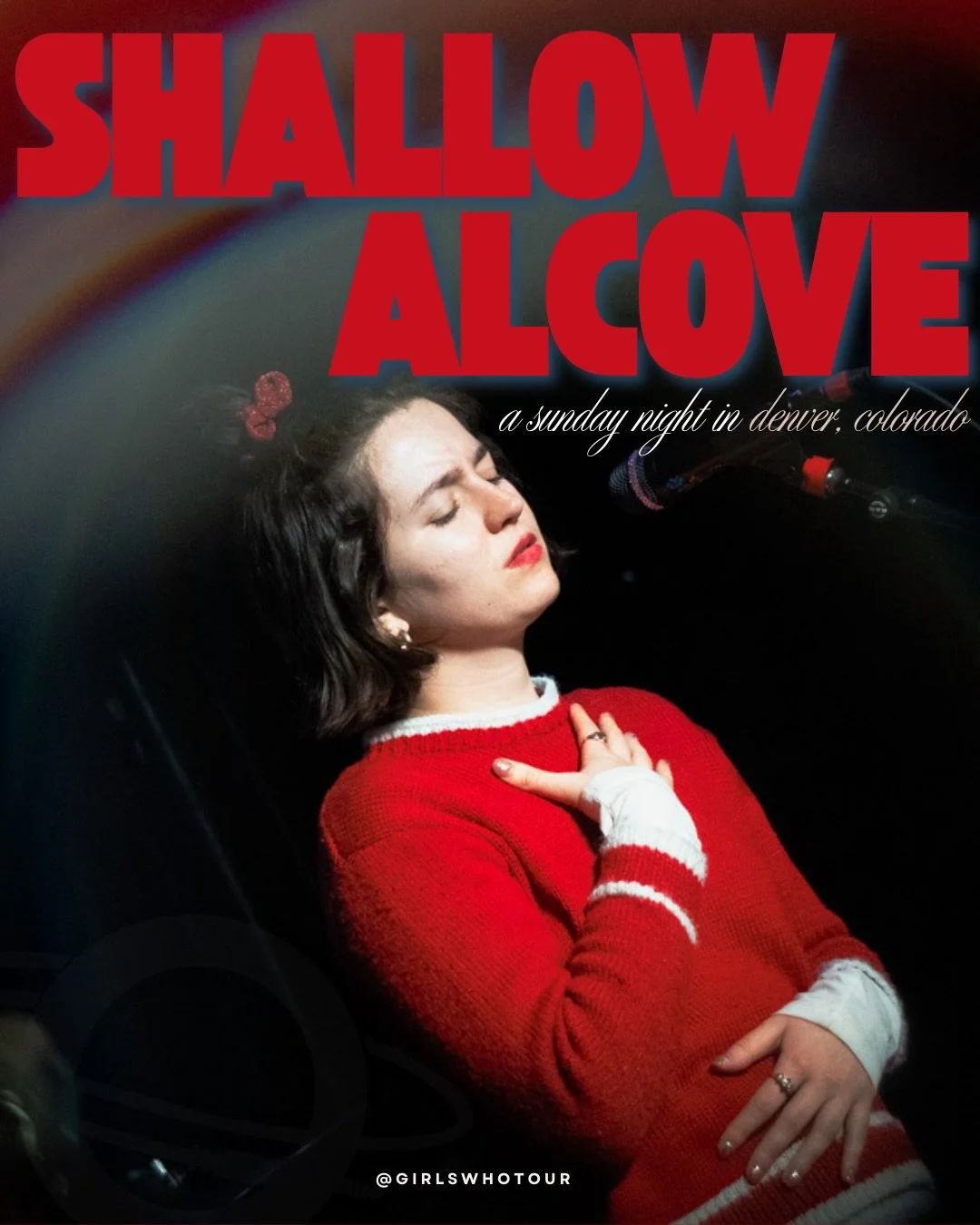 i still love @shallowalcove anyways ☆

Shallow Alcove took to the stage in Denver with a set that left a sense of inspiration and calm in the air, along with feelings of nostalgia. On tour with Mat Kerekes, they make sure to leave their mark in each 