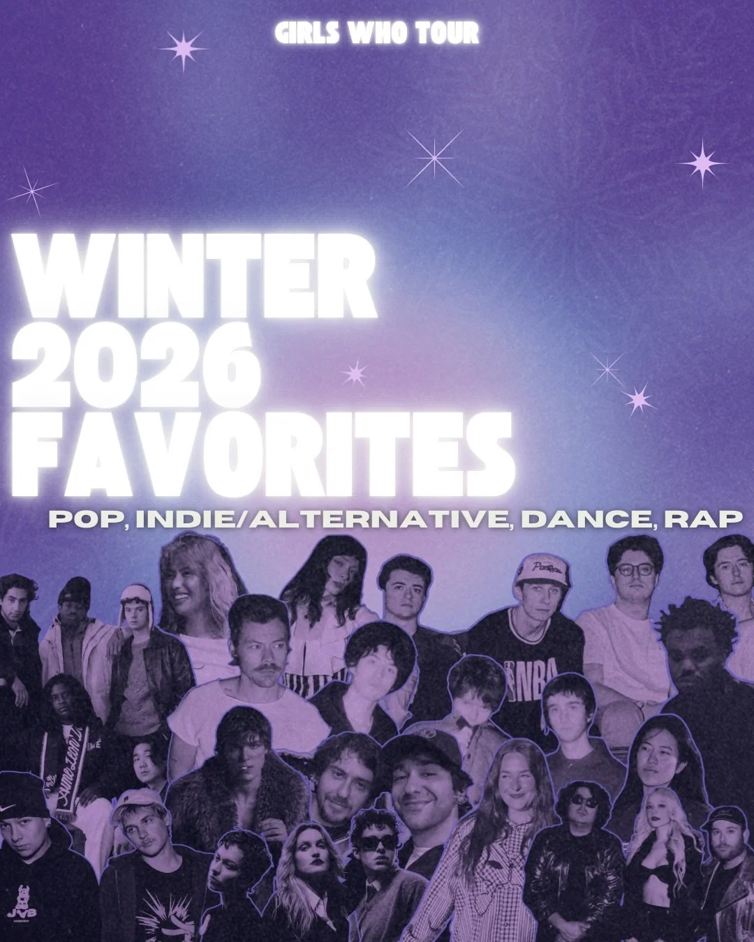 our soundtrack that got us through the winter ❄️🎧🪩
full playlist on @spotify under &lsquo;winter 2026&rsquo;

let us know what projects we might have missed :) 

#girlswhotour #playlists #newmusic
