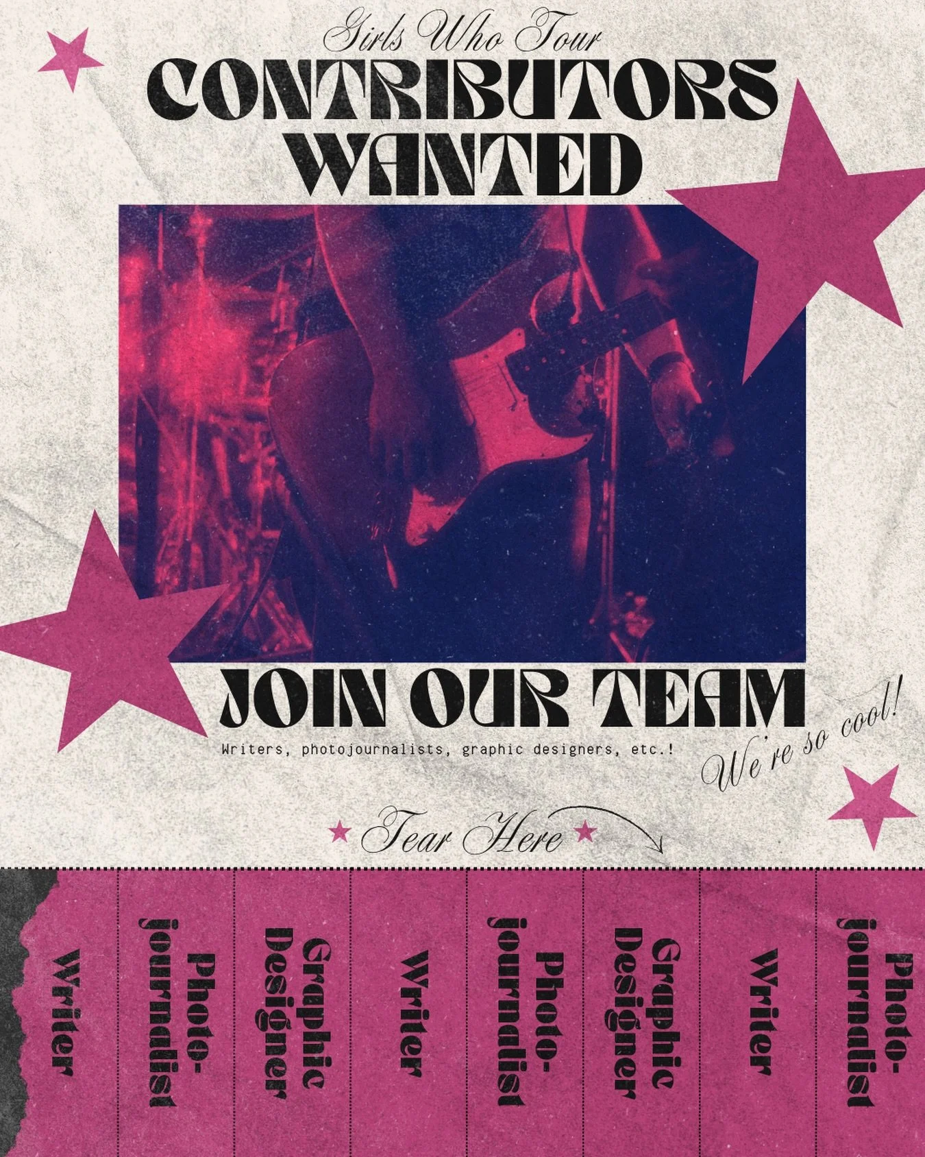 calling all the girls!!! ⭐️ 

to celebrate our 2 year anniversary at #girlswhotour, we thought it was time to bring in some more voices! <3 perfect for any girl trying to build their portfolio / find an outlet to share their work. 

application li