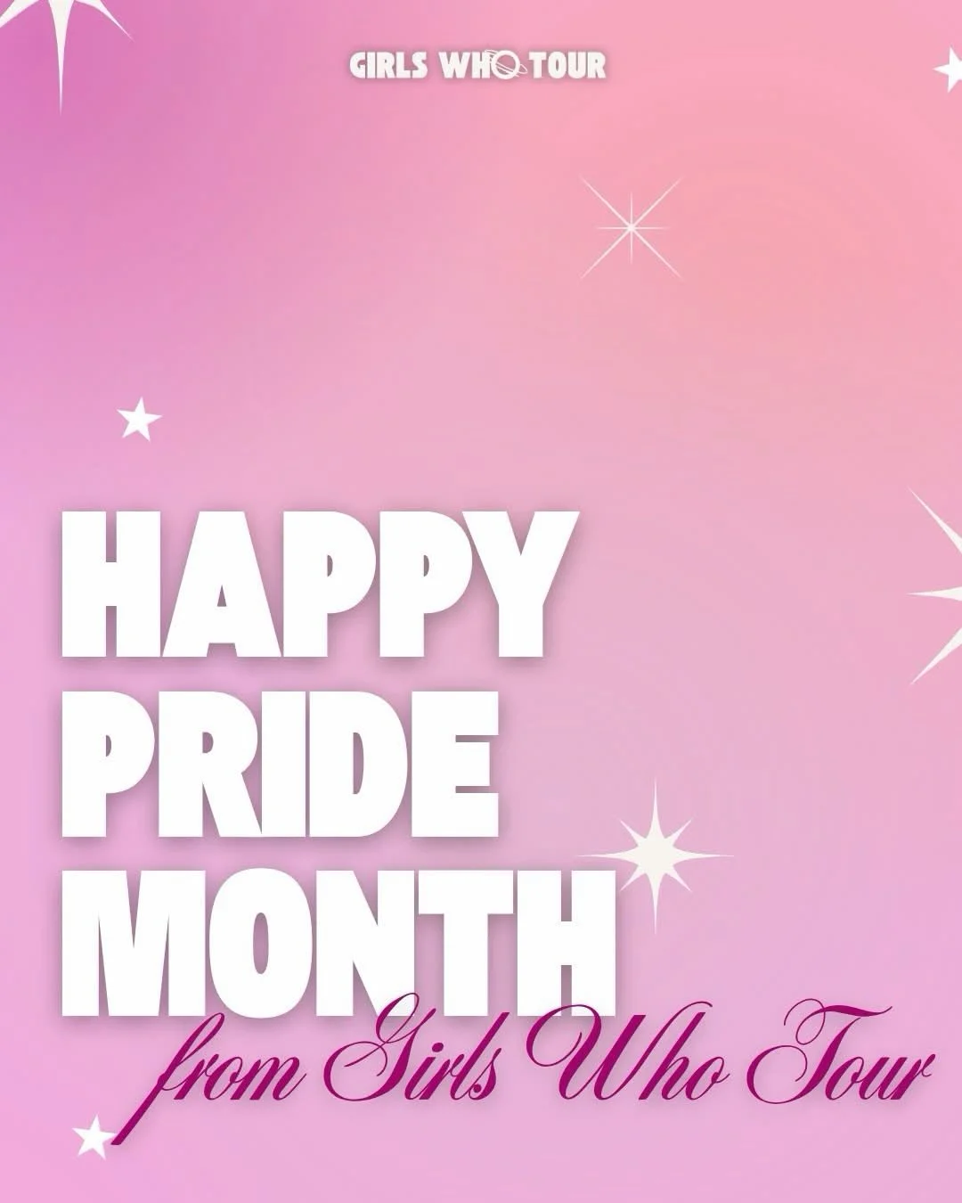 celebrating pride all month long 🏳️&zwj;🌈 (&amp; every month after!) 
check out our &lsquo;pride party&rsquo; playlist on @spotify. link in our bio 🩷

🎨: @by.torzone 

#girlswhotour #pridemonth #playlist