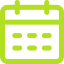 Green digital calendar icon