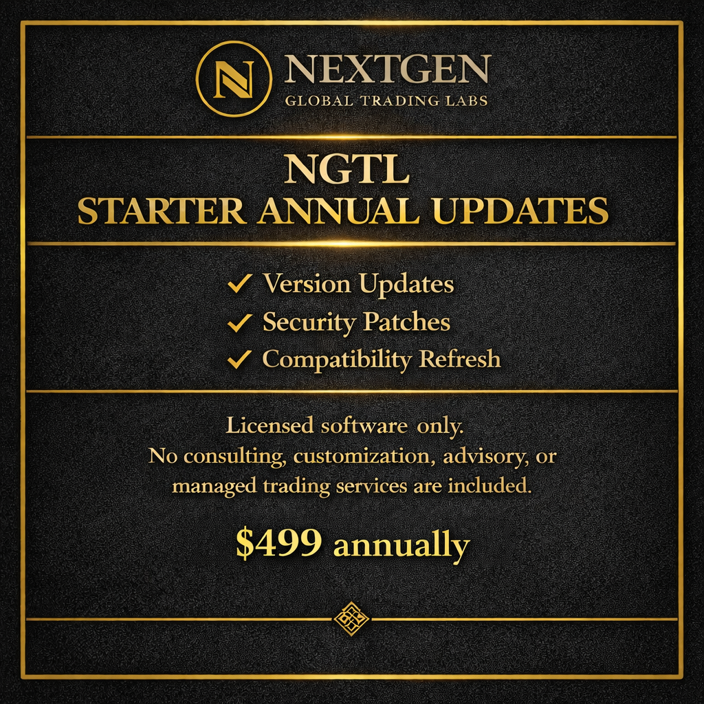 NGTL STARTER UPDATES Annual Updates & Patch Access (Starter)